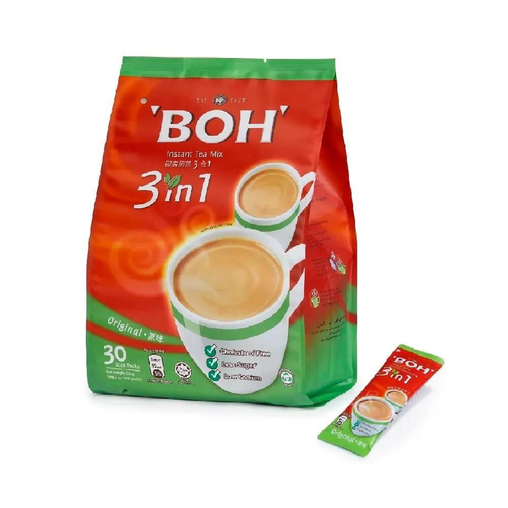 Tea Boh Instant Tea Mix 3in1 Malaysian Teh Tarik, 30 sachets.