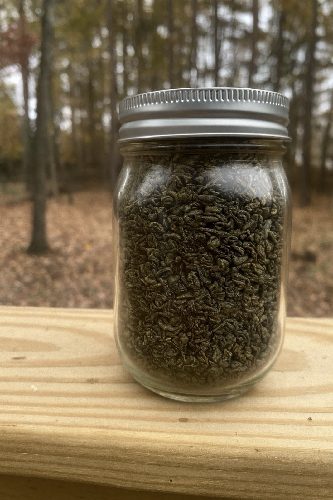 Organic Green Tea Leaves Comes In Mason Jar 16oz 100% Pure Natural Quality