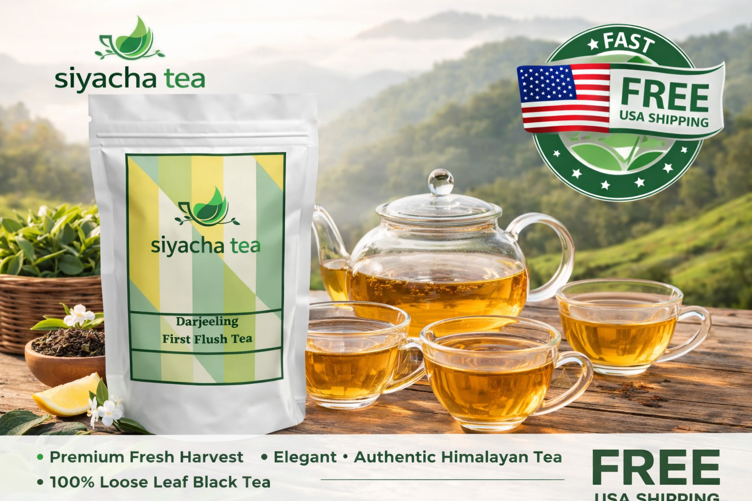 DARJEELING FIRST FLUSH TEA FRESH SFTGFOP1 MUSCATEL LOOSE LEAF AUTHENTIC BLEND