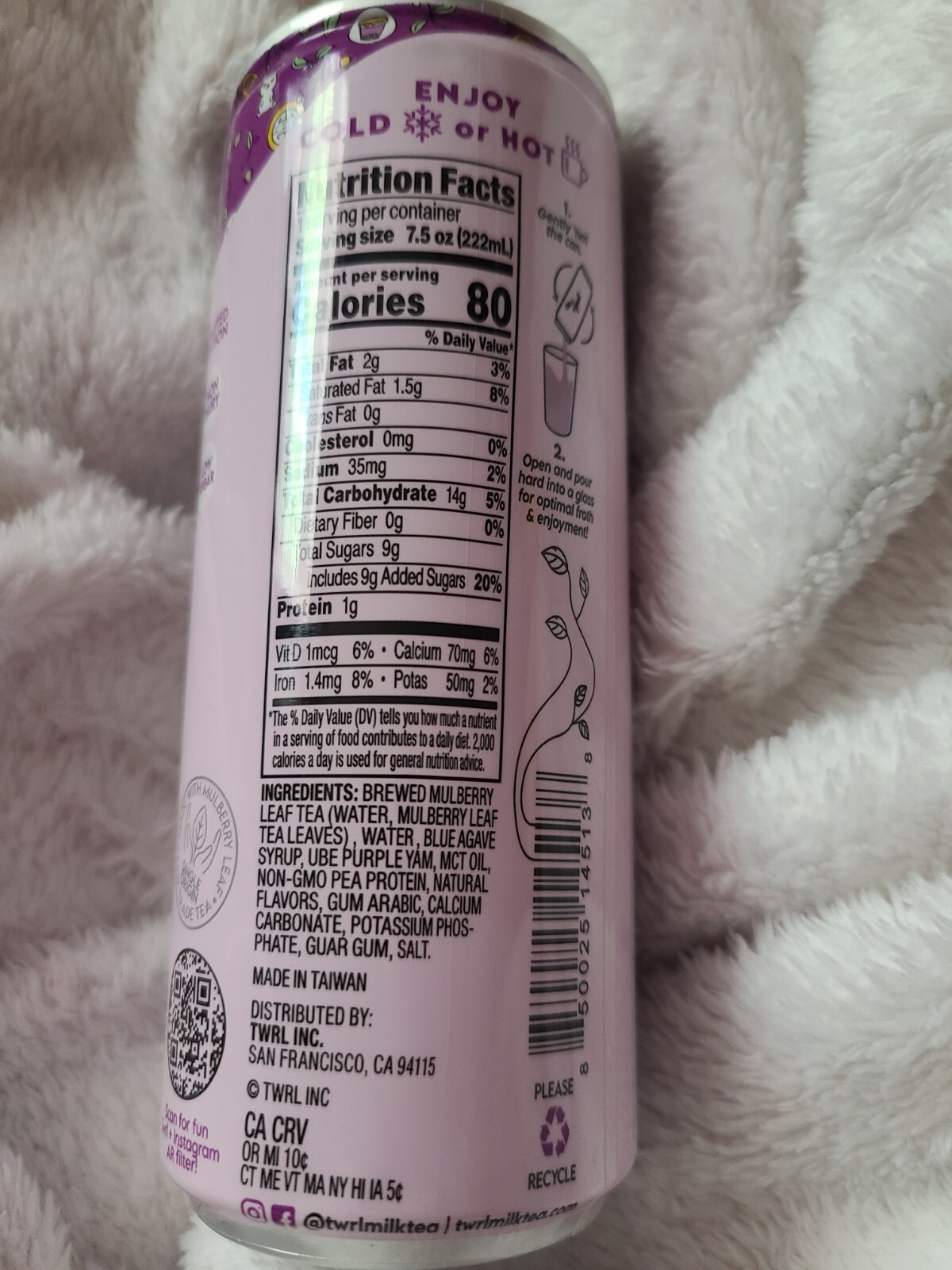 RETIRED 2024 LIMITED EDITION Twrl Milk Tea Ube Milk Tea Plant-Based