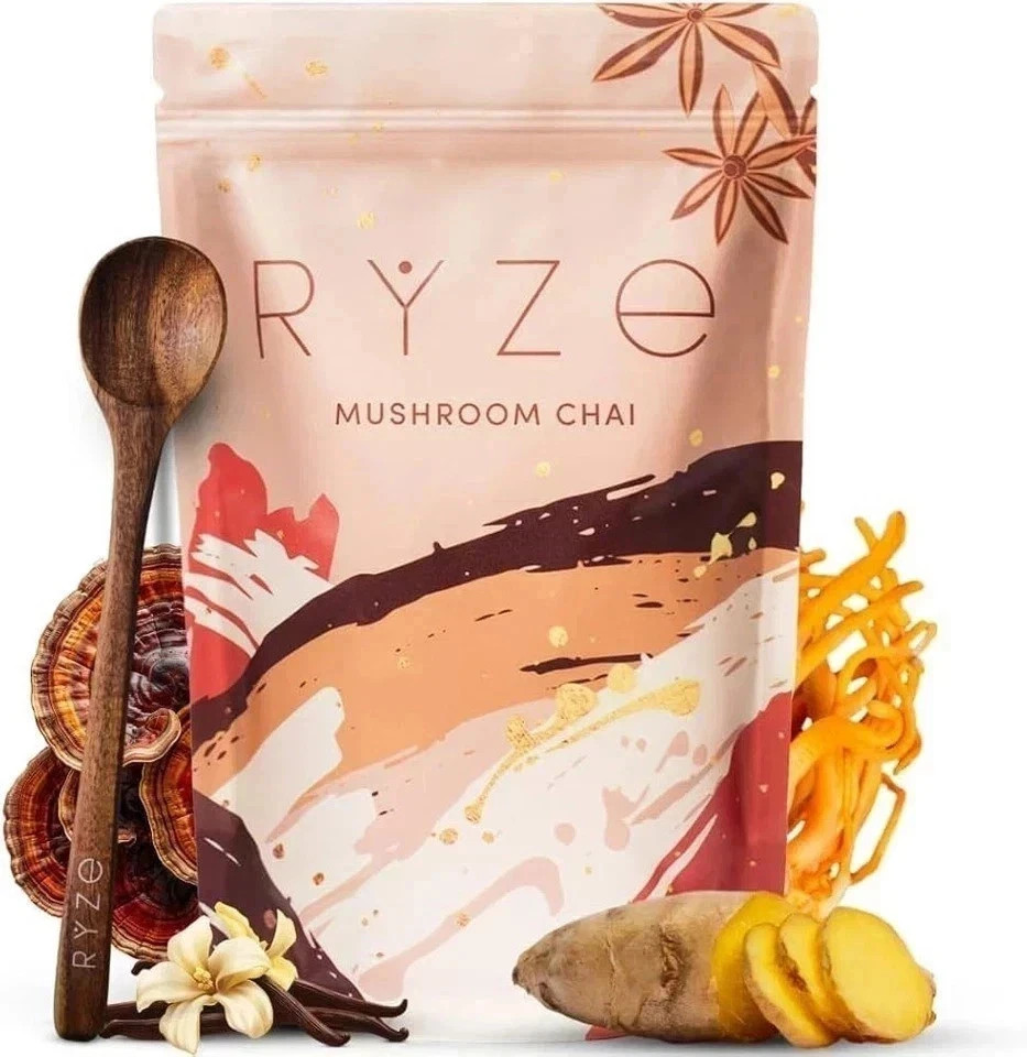 RŸ. Mushroom Chai With 6 Adaptogenic Mushrooms Beverage Powder (3 Pack)