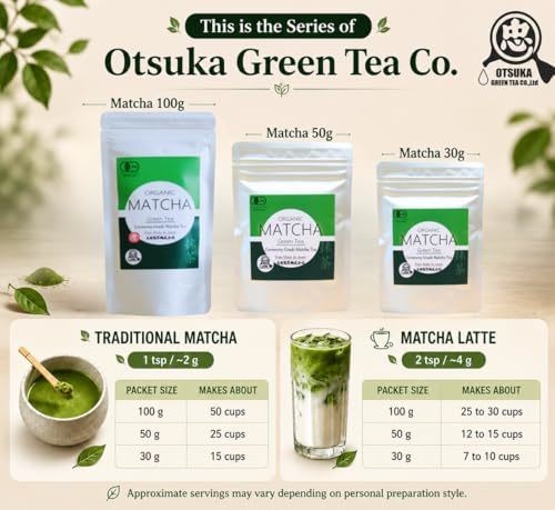 Otsuka Green Tea – Organic Ceremonial Grade Matcha Powder Set 50g×3 from Japan