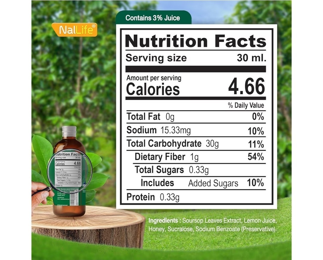 NalLife Soursop Leaves Extract Drink 15.21 oz (450 ml) Concentrated Soursop…