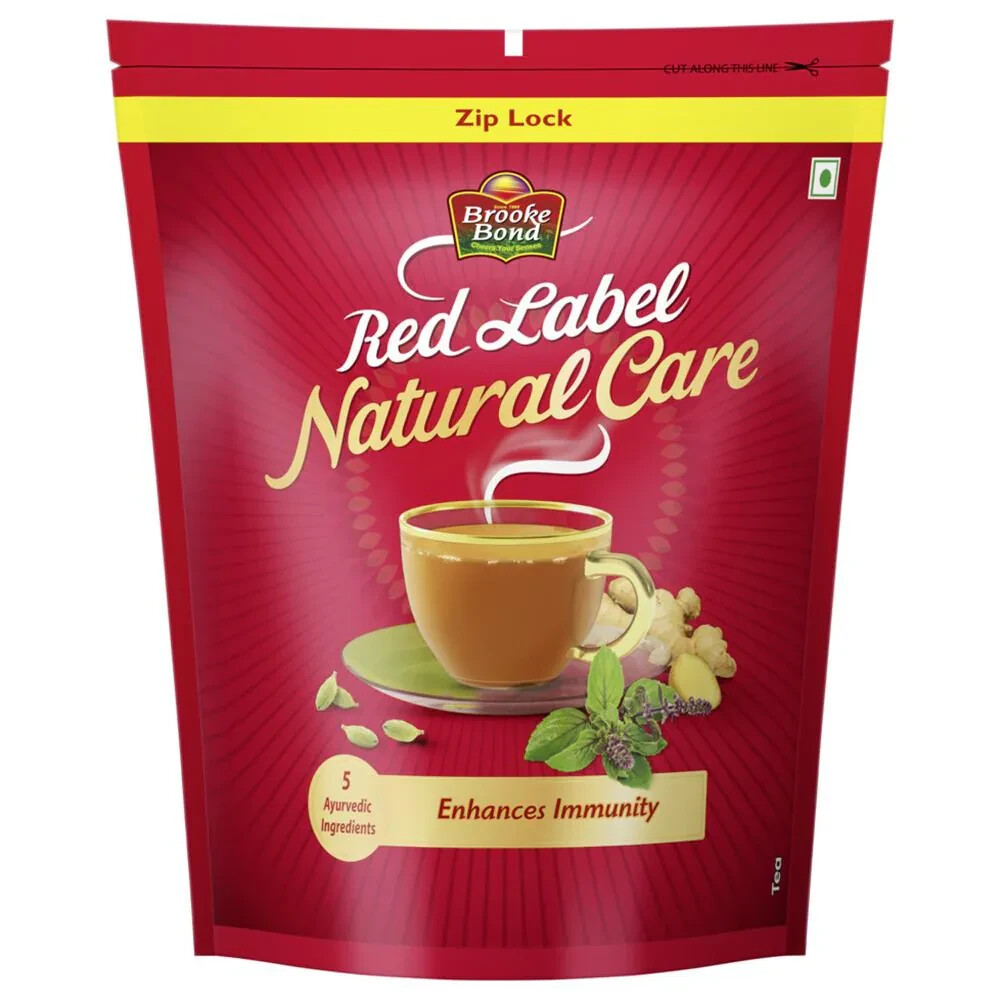 Brooke Band Red Label 100% Pure Organic Natural Care Tea / Chai Patti Pack 1 kg