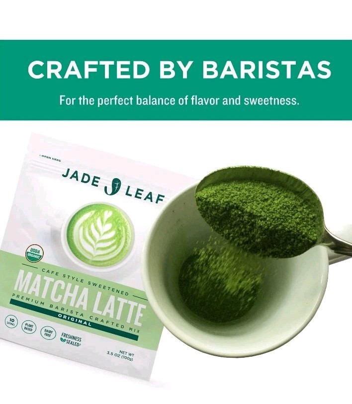 Jade Leaf Organic Japanese Matcha Latte Green Tea Powder CafeStyle Barista Craft