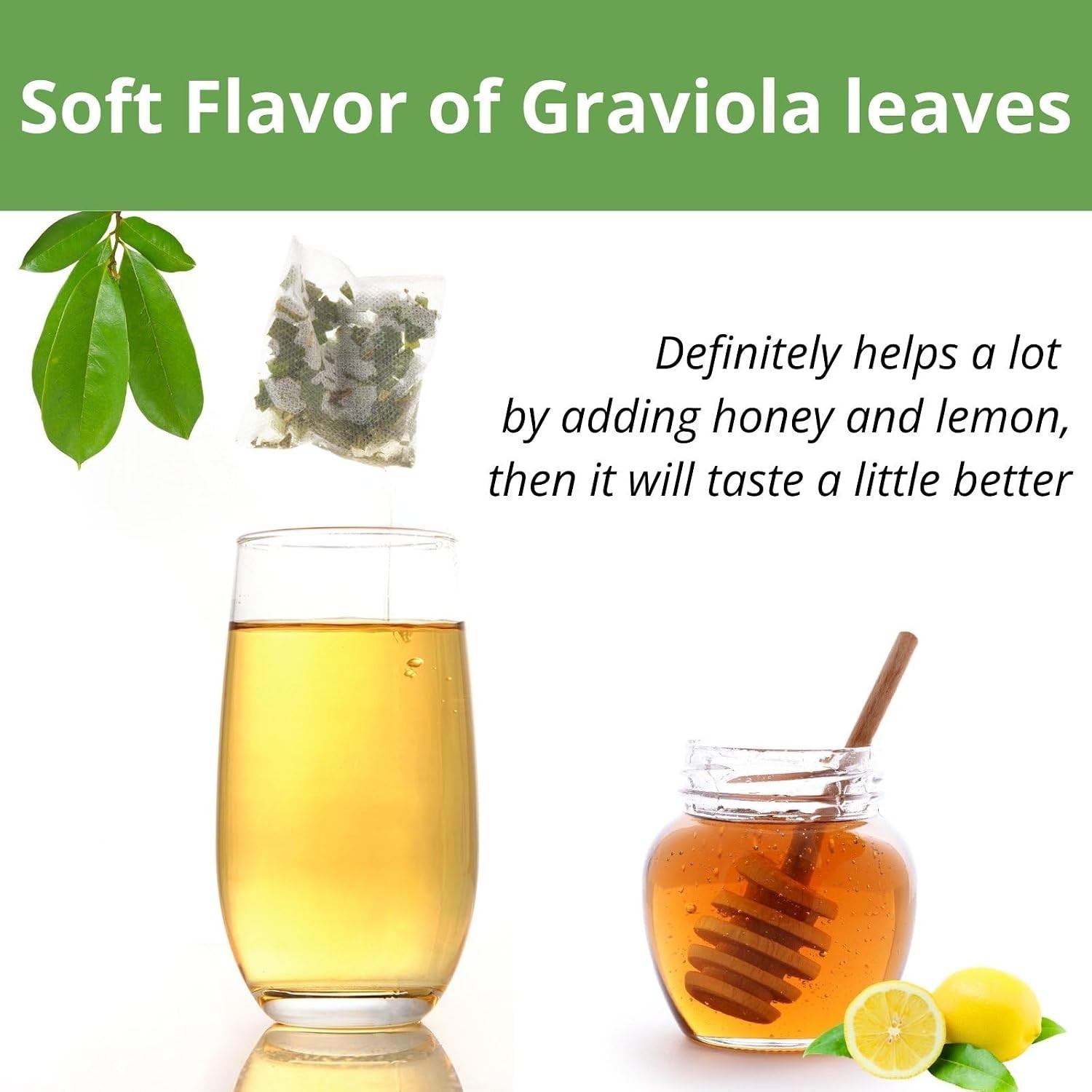 40 Dried Soursop Leaves Tea Bags, Soursop Graviola Leaves Tea, Sour Sop Leaves