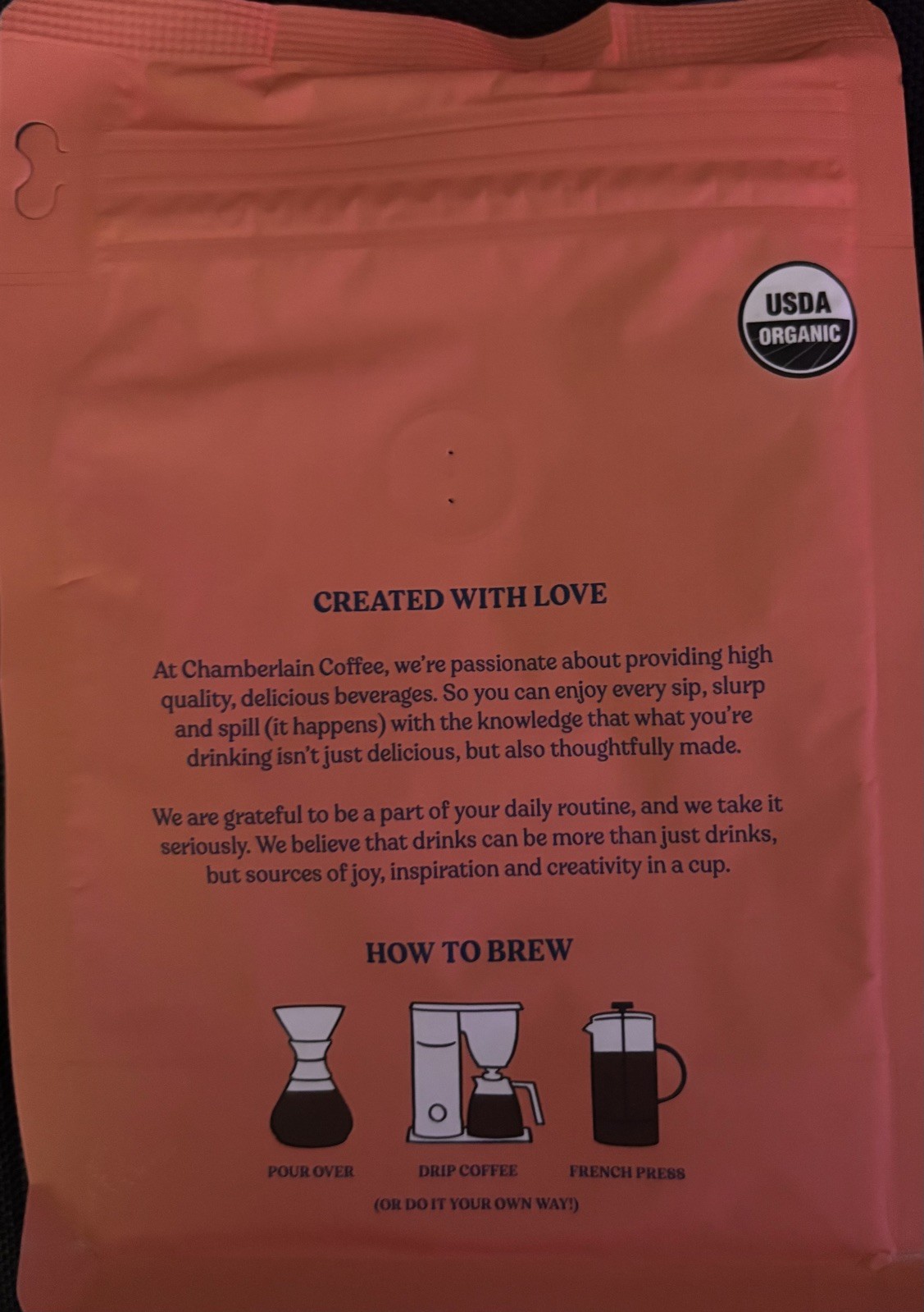 Chamberlain CoffeeSocial Dog Medium Roast Ground Coffee 10oz Pouch ORGANIC (3C)