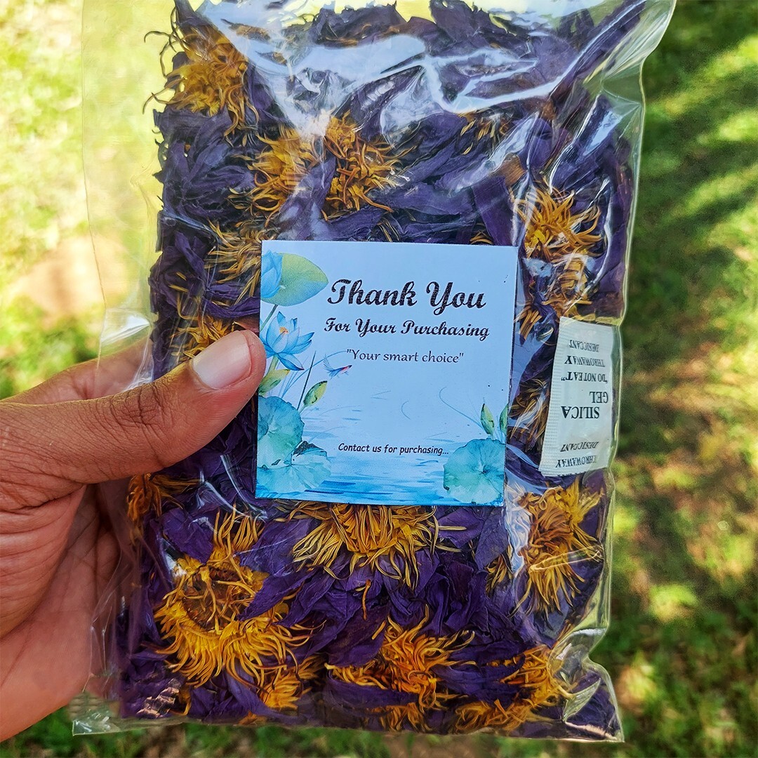 Dried Nymphaea Caerulea Flower 100% Organic Natural Hand Picked Egyptan Tea