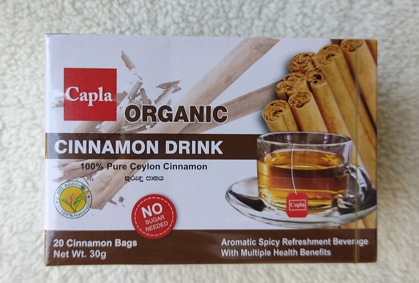 Cinnamon Drink Herbal Tea Bags Organic Natural Pure Sugar Blood Balance Best