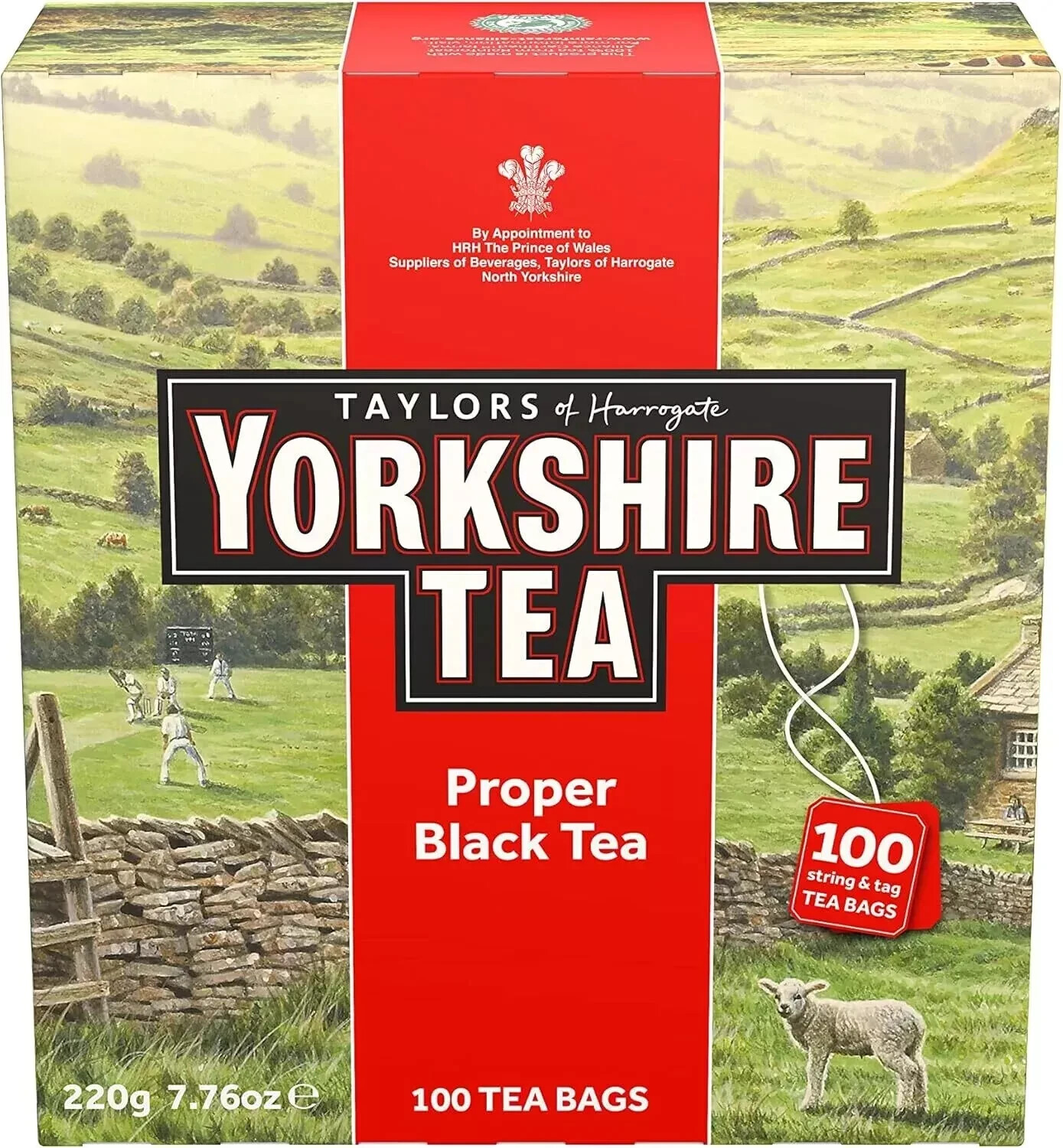 Taylors Yorkshire Proper Black Tea 100 Teabags 220g FREE SHIPPING WORLD WIDE