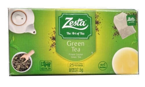 Ceylon Best Natural pure Organic Herbal Healthy BOPF100% Zesta Green Tea 25 Bags
