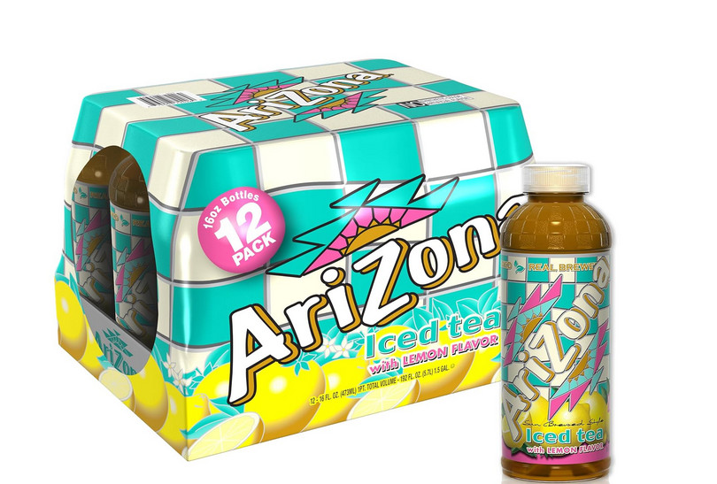 Arizona Tea, Premium Brewed Lemon Bottled Tea, 16 Fl Oz (Pack of 12)