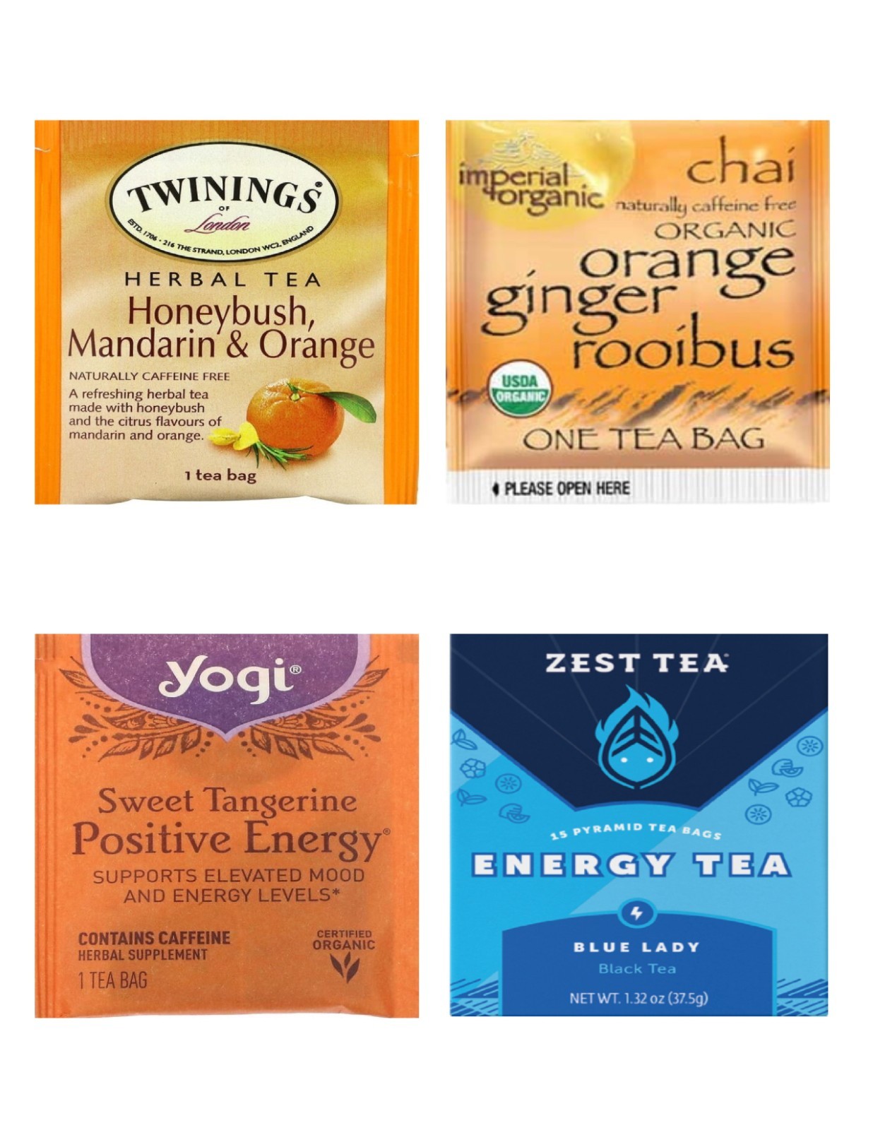 Citrus Tea Bag Sampler Variety Pack – 24 Single-Serve Varieties – 19 Brands