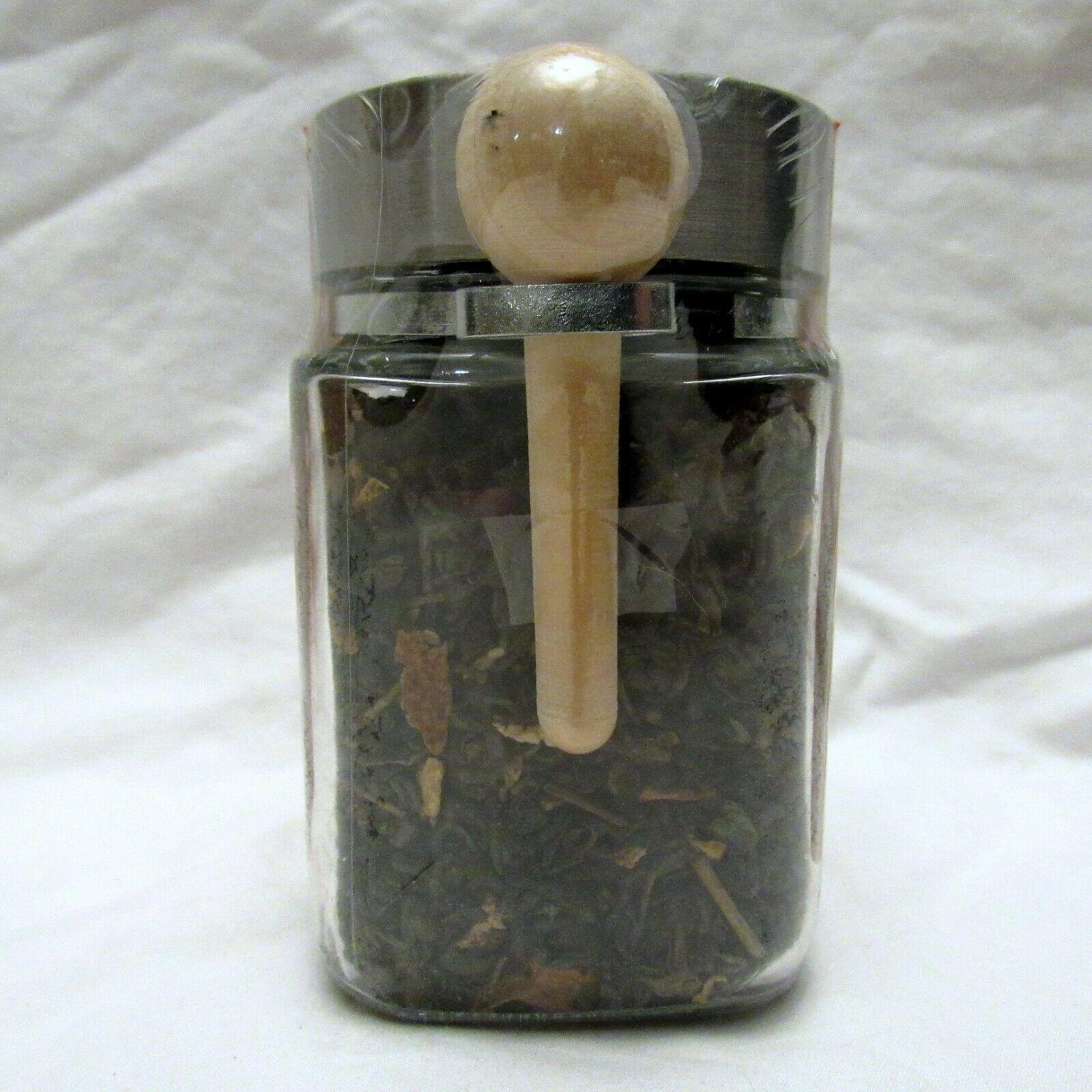 Chami Tea Fruity Orange Cream Herbal Blend Loose Tea 3 oz Glass Jar with Spoon
