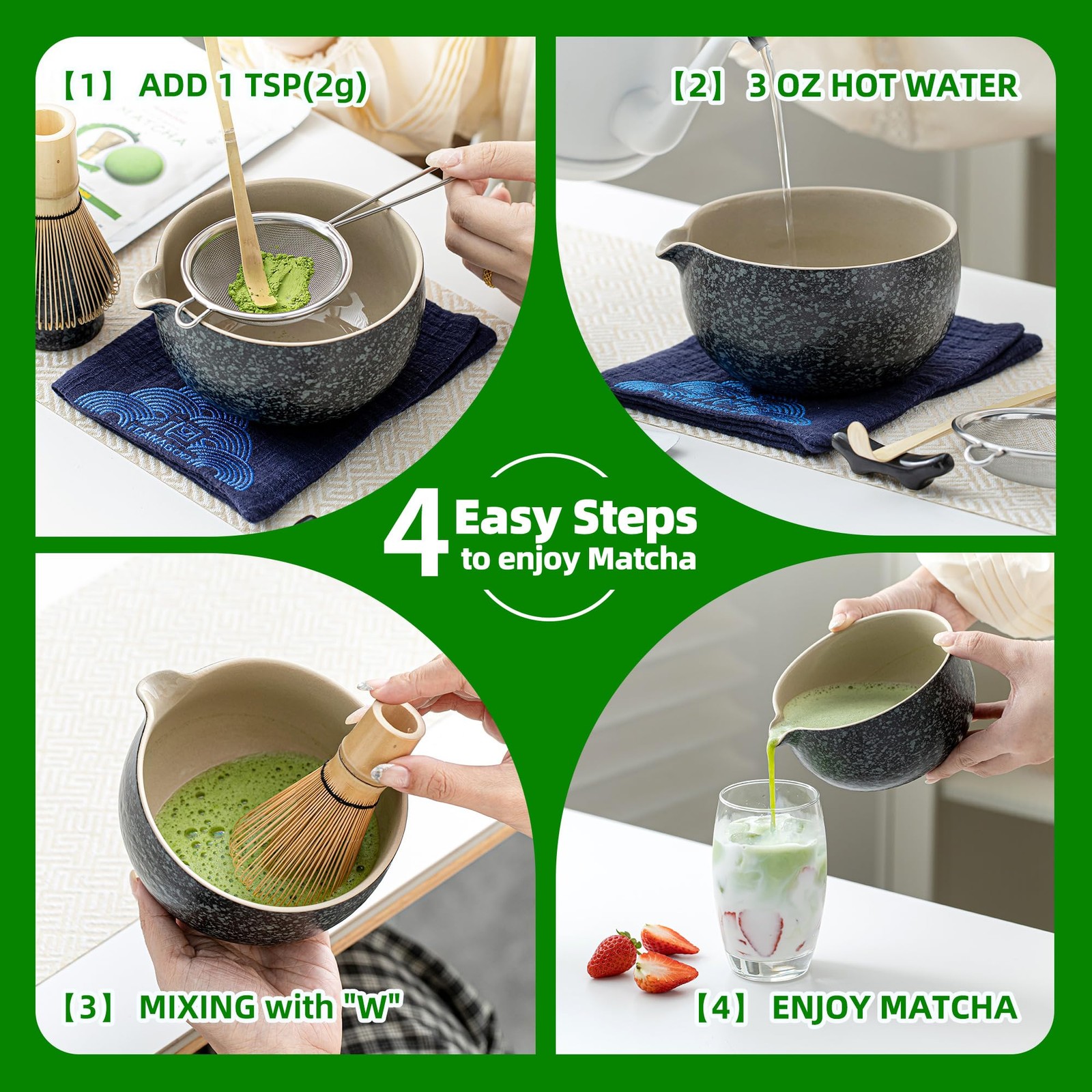 TEANAGOO Matcha Powder Ceremonial Grade, Premium Green Tea for Latte/Breakfas…