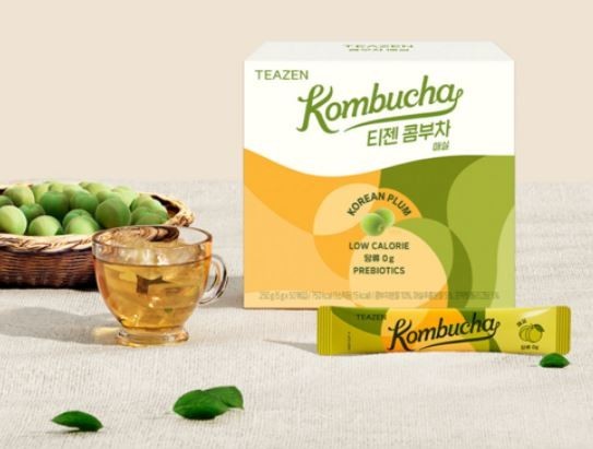 Teazen Kombucha Green Plum 5g x 30 Sticks | Korean Kombucha Drink Powder