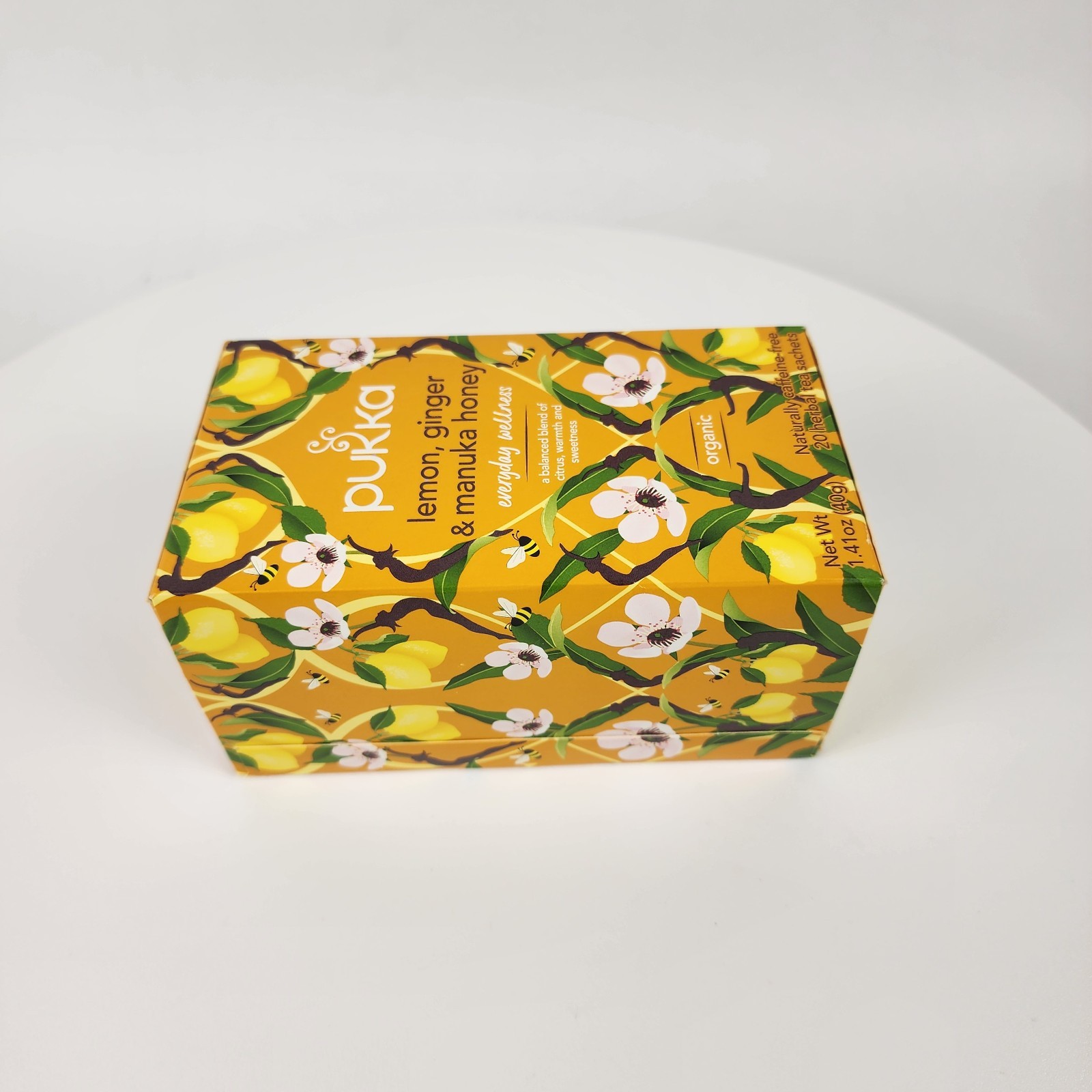 Pukka Lemon, Ginger & Manuka Honey Herbal Tea 20ct (4 Pack) Organic 80 Bags