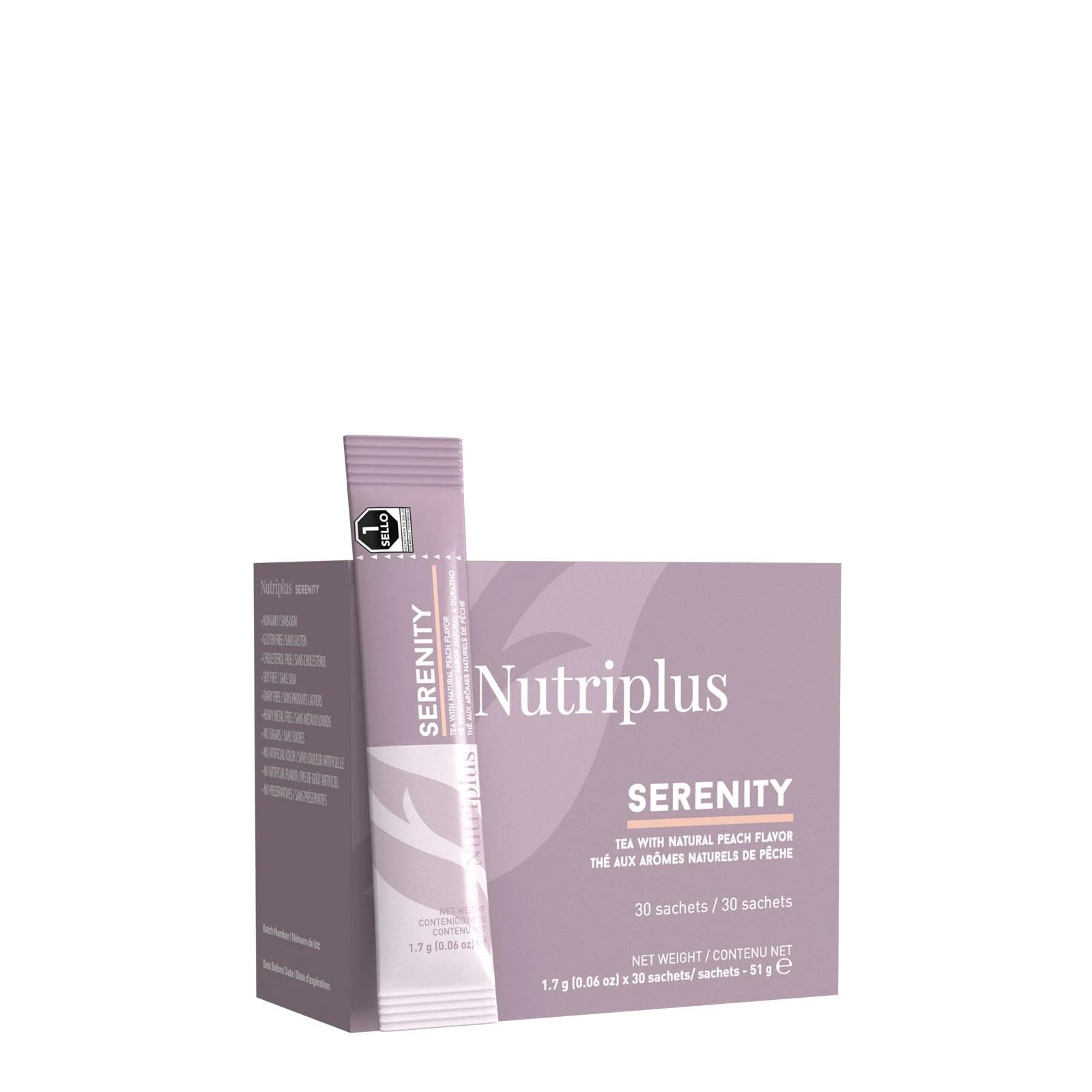 Serenity Tea Raspberry Flavor | 30 Sachets | Relaxation & Stress Support Drink