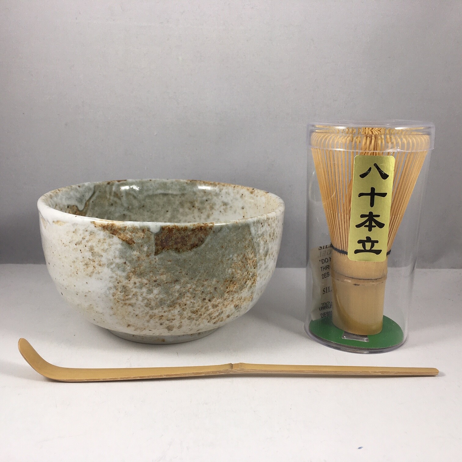 Japanese Yukishino Matcha Bowl Whisk Chashaku Scoop Tea Ceremony Set JAPAN MADE