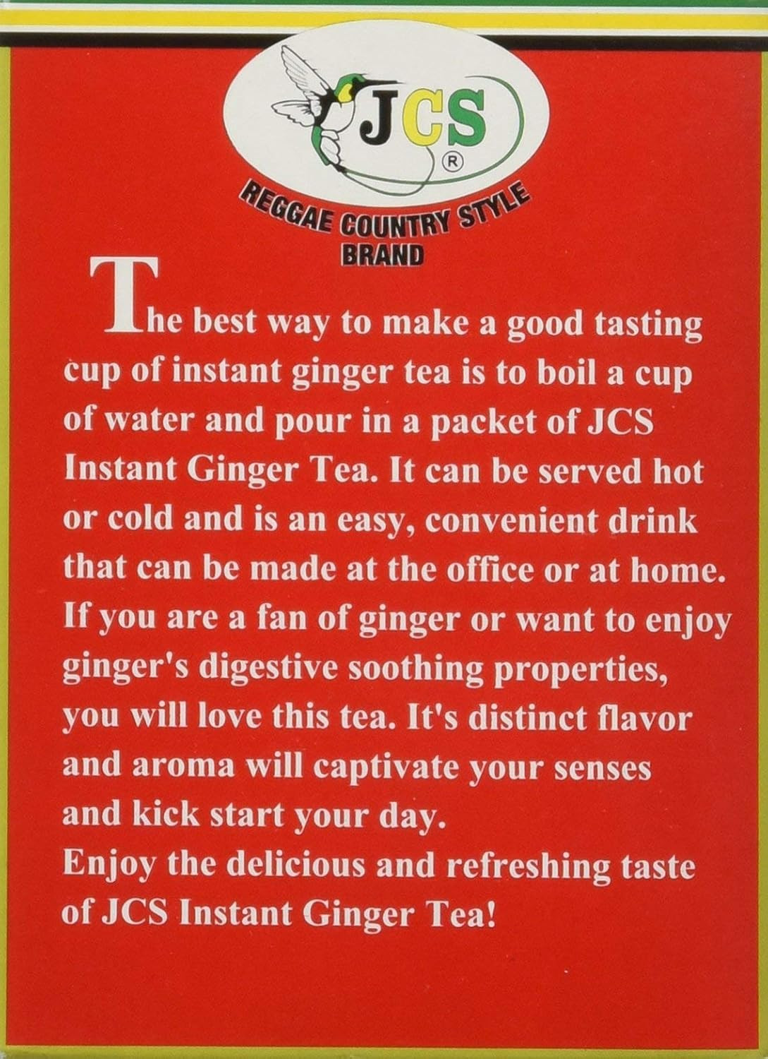 1 X JCS Instant Ginger Tea – Product of Thailand (18G. 11 PACKS)