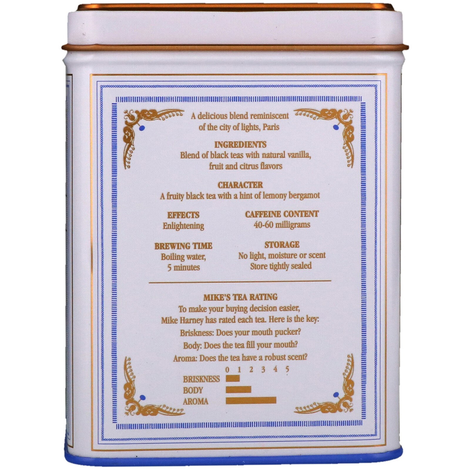 Harney & Sons, (3 Pack) Fine Teas, Paris Tea, 20 Tea Sachets, 1.4 oz (40 g)