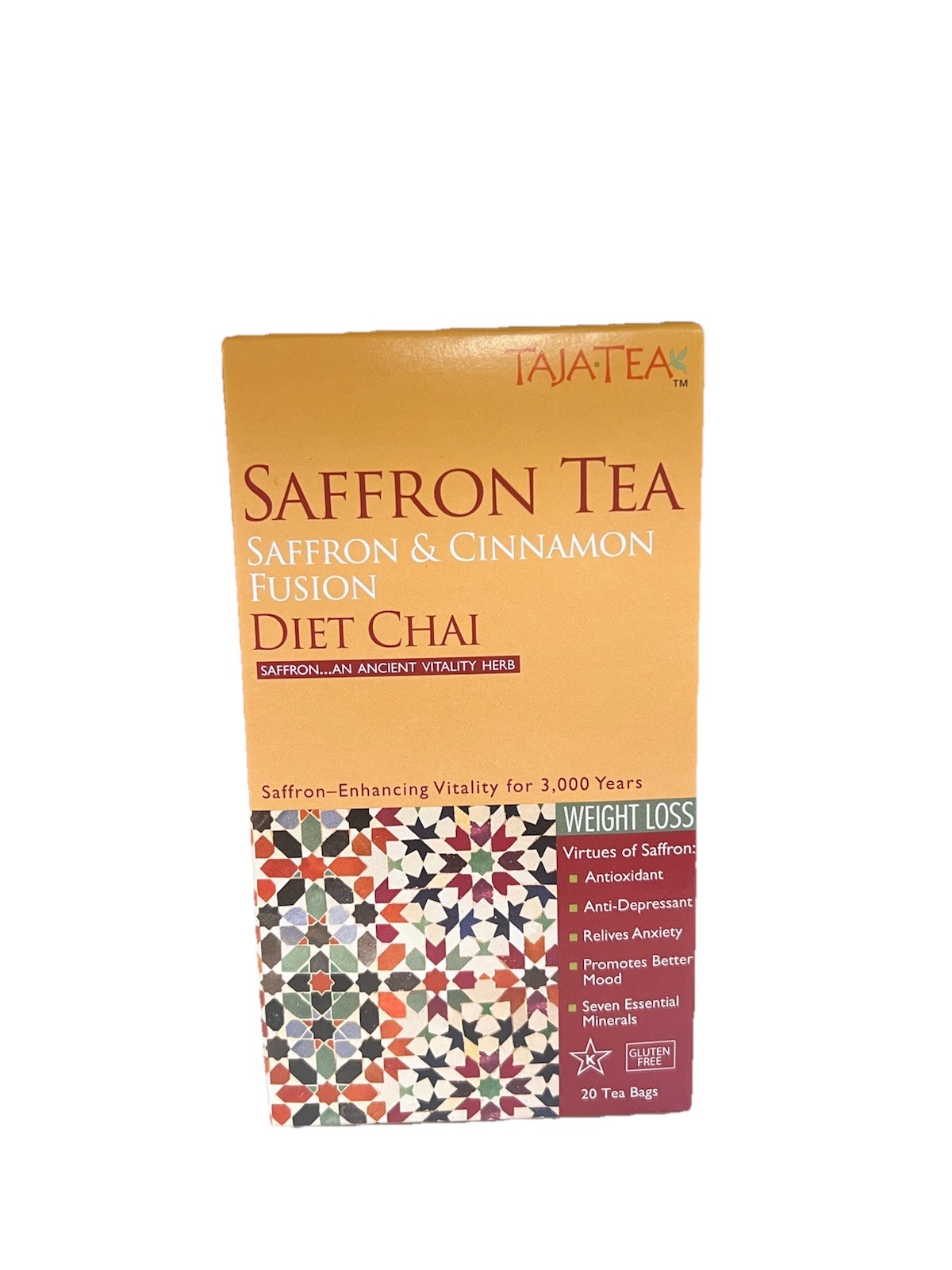 Saffron Infused Premium Diet Chai Tea, (Pack Of 2)