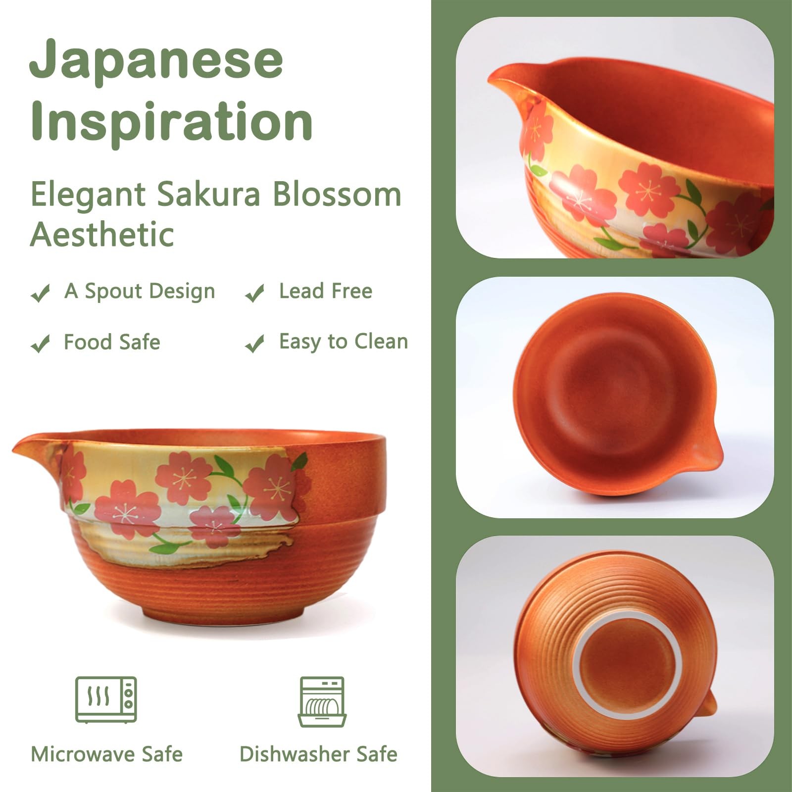 KOIMYSA Matcha Whisk Set With Cherry Blossom Design Bowl And Whisk, Japanese …