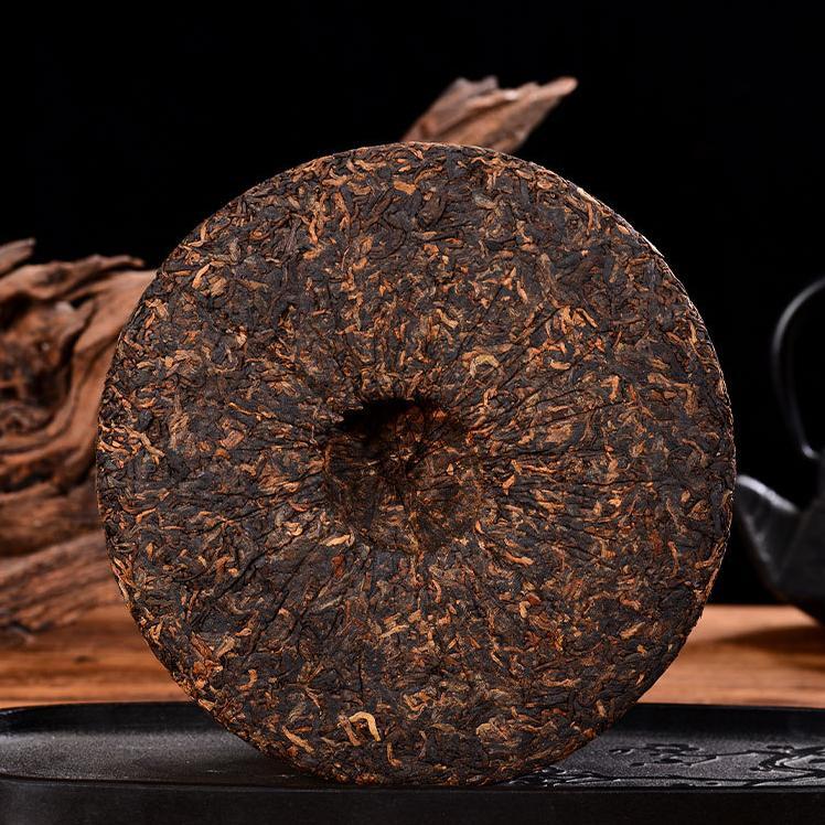 200g Yunnan Ancient Tree Ripe Pu-erh Tea Aged Fragrant Grain Qizi Cake