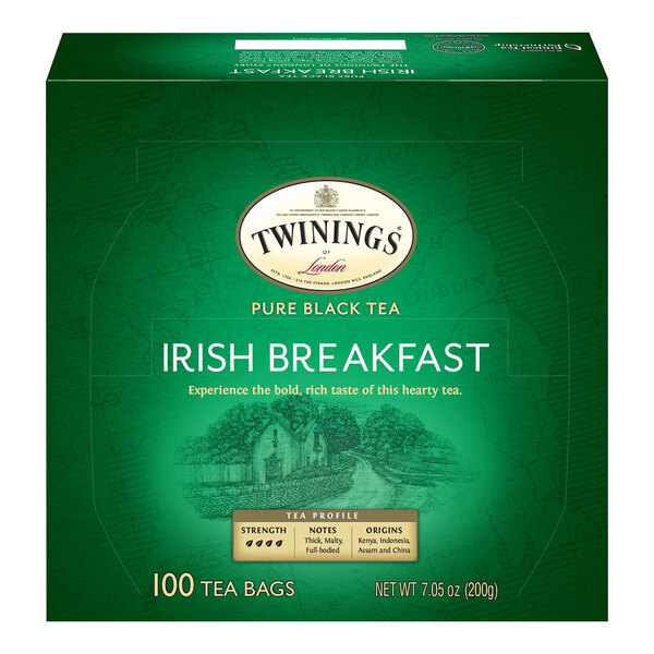 Twinings Irish Breakfast Tea Bags – 100/Box