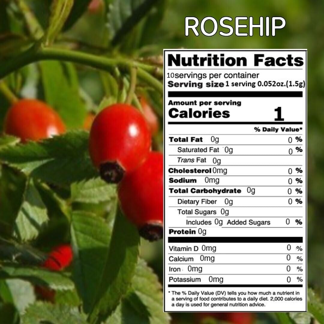 [GAGOPA] 100% Pure Organic Rosehip Herbal Tea, 1.5g x 10 Teabags (3-Pack, 30ea)