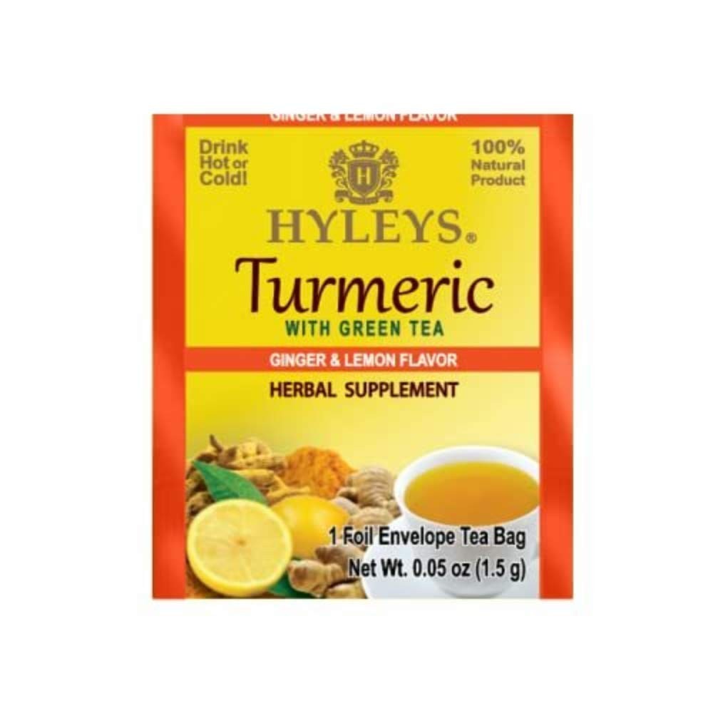 Hyleys Turmeric with Green Tea Ginger & Lemon Flavor 25 Bags