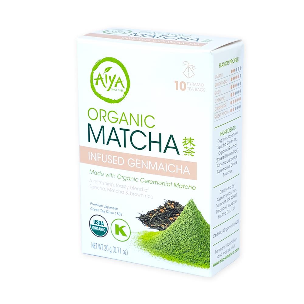 Aiya Organic Matcha Infused Genmaicha | Organic Ceremonial Matcha Green Tea, …
