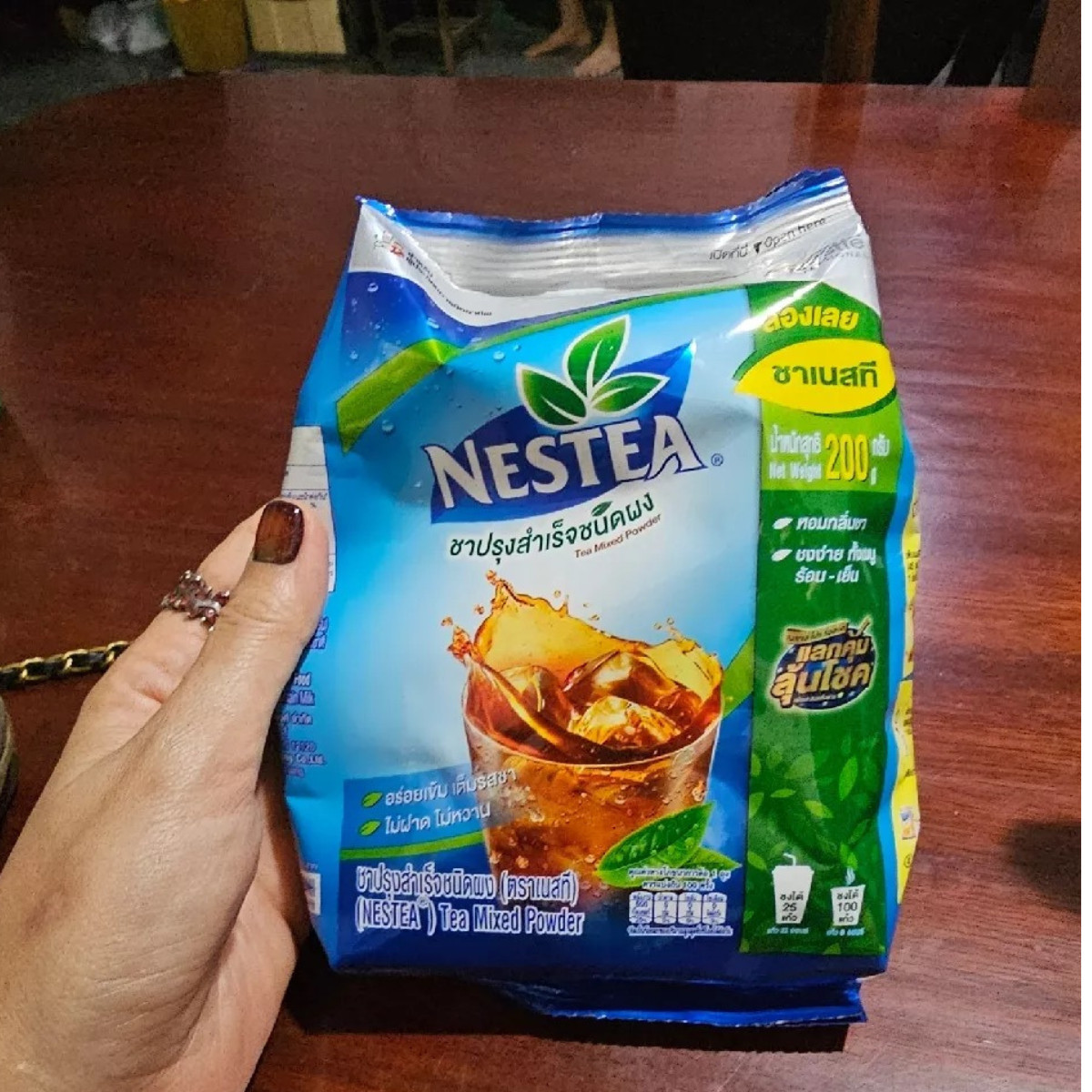 Nestea Unsweetened Instant Iced Tea Mix Thai Original Flavor Powder 200 g x 3