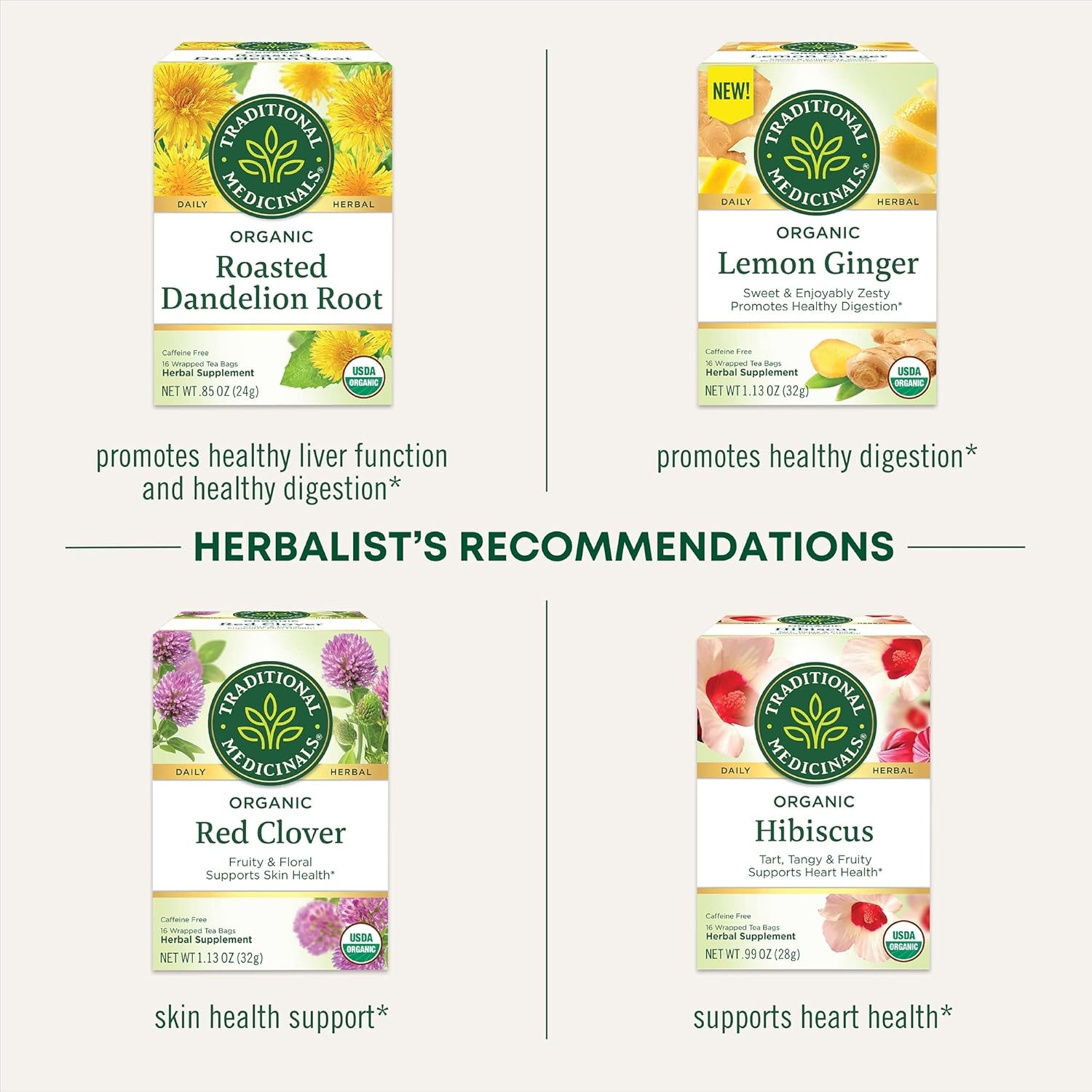 Traditional Medicinals Tea, Organic Everyday Detox Lemon, Supports Healthy Skin