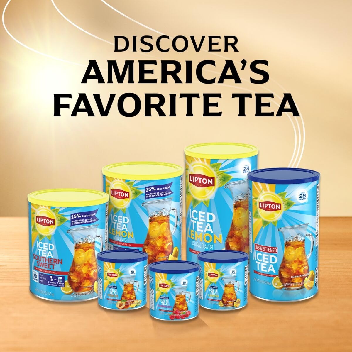 Lipton Iced Tea Mix, Unsweetened Lemon Flavor Black 28 Quarts (Pack of 2)