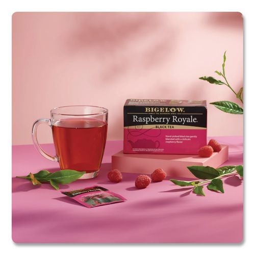 Bigelow Raspberry Black Tea, Raspberry, 0.34 lbs, 28/Box