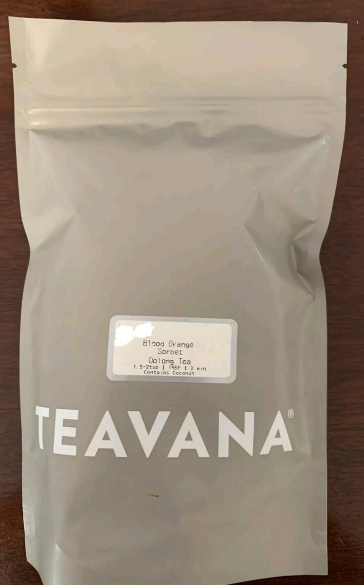 ☃️🎅 NEW! RARE! 2 OZ TEAVANA BLOOD ORANGE SORBET LOOSE LEAF TEA SEALED BAG 🎄🤶