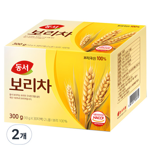 Dongseo Barley Tea 300g (10g x 30 tea bags) 2L Capacity, 2 Pack