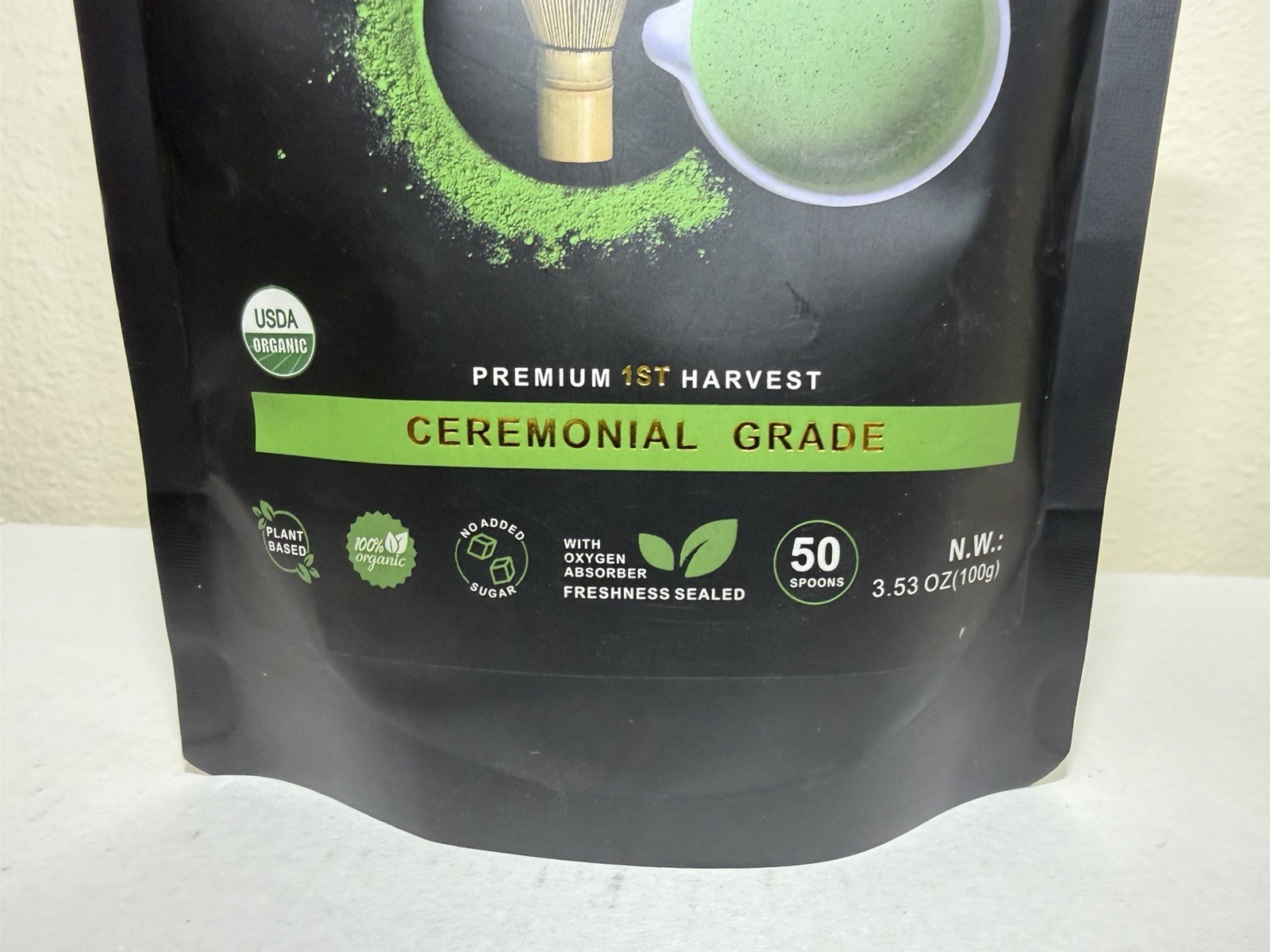 TEANAGOO Pure Organic Ceremonial Grade Matcha Powder 100g USDA Organic