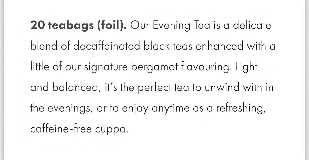 Ahmad Tea London Decaffeinated Evening Black Tea | 2 Boxes (40 Foil Teabags)