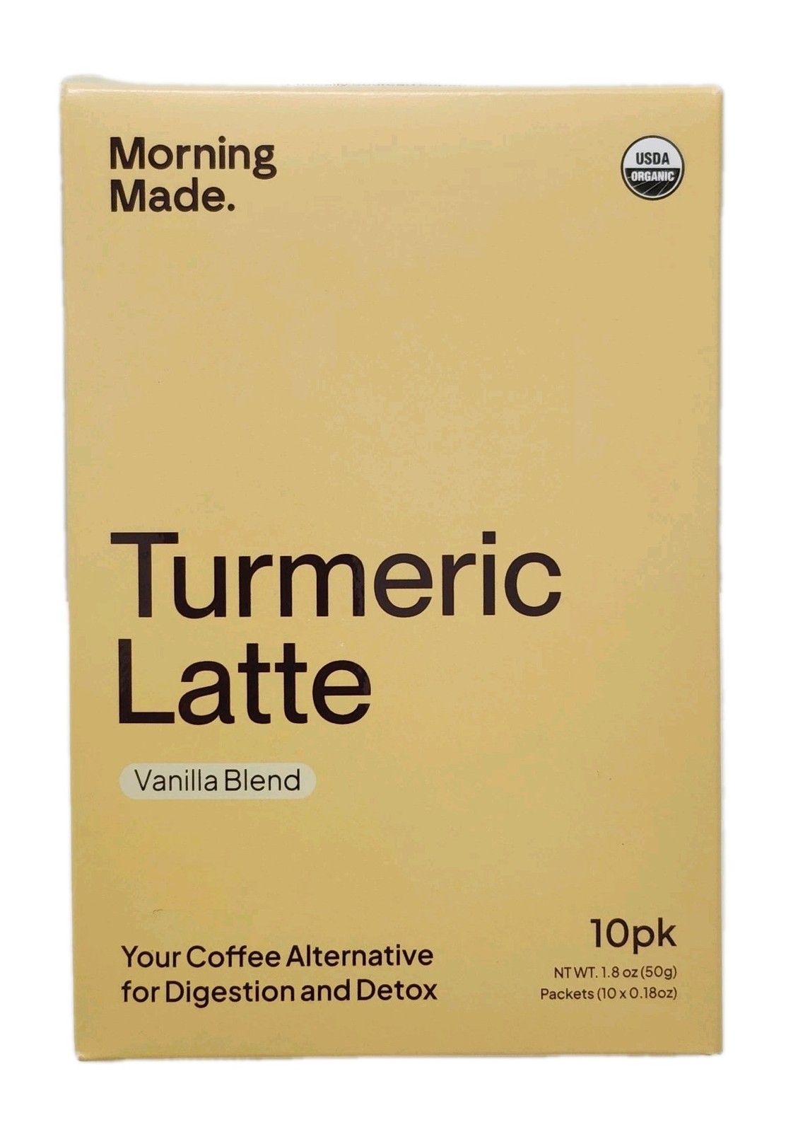 Morning Made Turmeric Latte Vanilla Blend 10 Serving Organic 2 Pk Tea