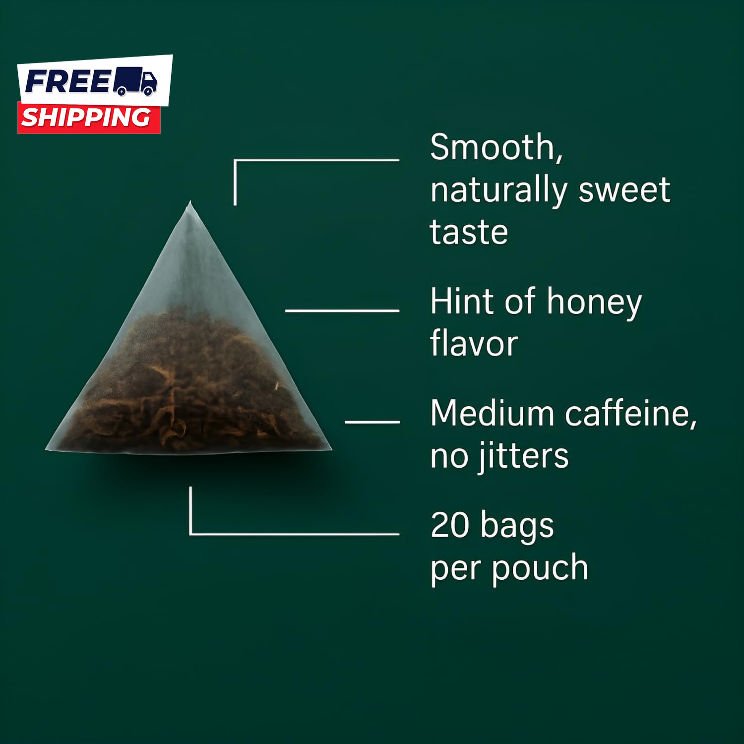Organic Oolong Tea Bags Whole Leaf 20 Bags (4G Each) Cortisol & Calming Tea