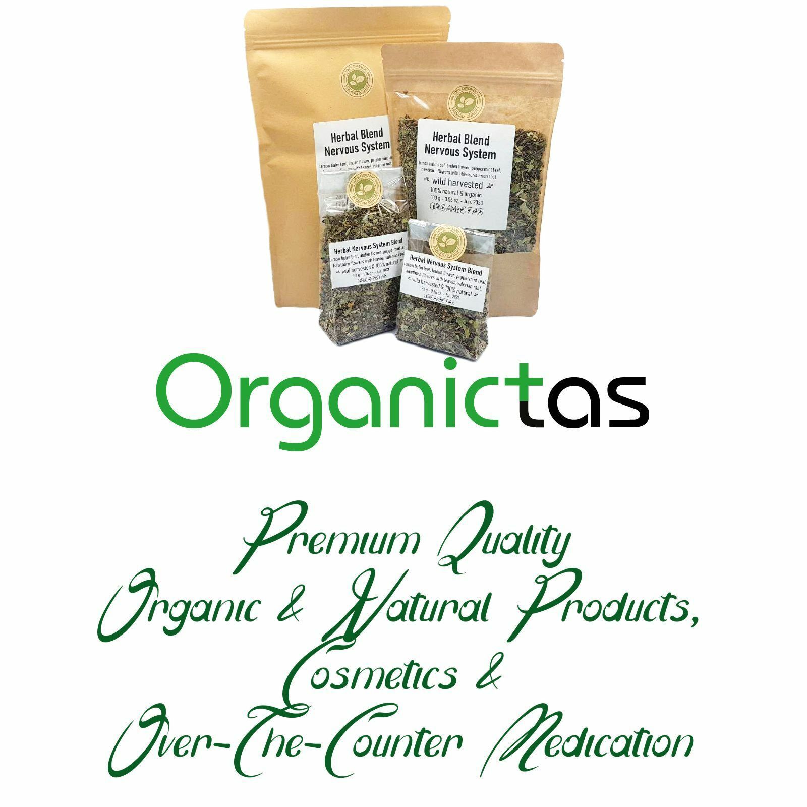 Organic Herbal Tea Blend for Nervous System Health Anti-Stress Insomnia Anxiety