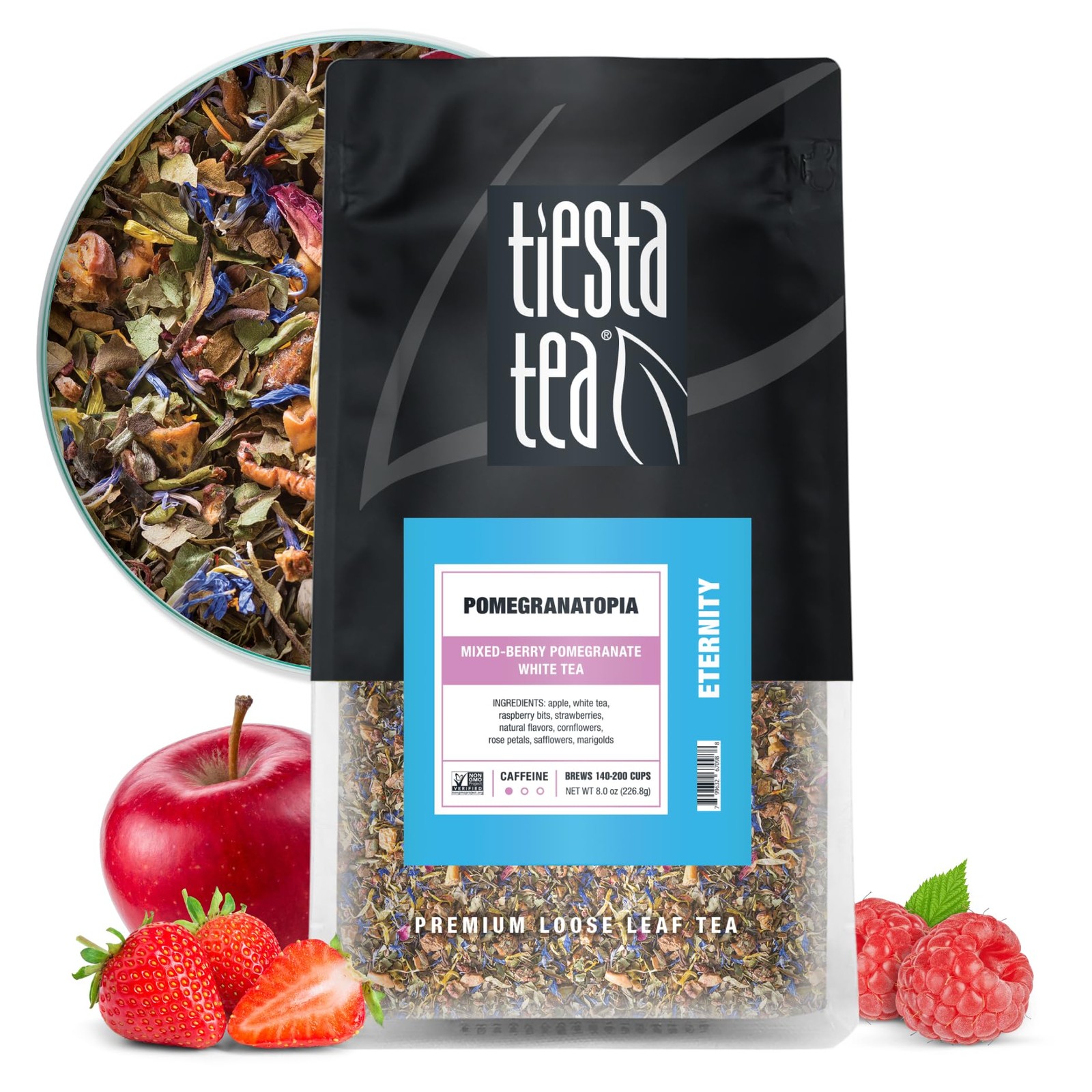 Pomegranatopia – Premium Loose Leaf Mixed-Berry Pomegranate White Tea | Low-C…