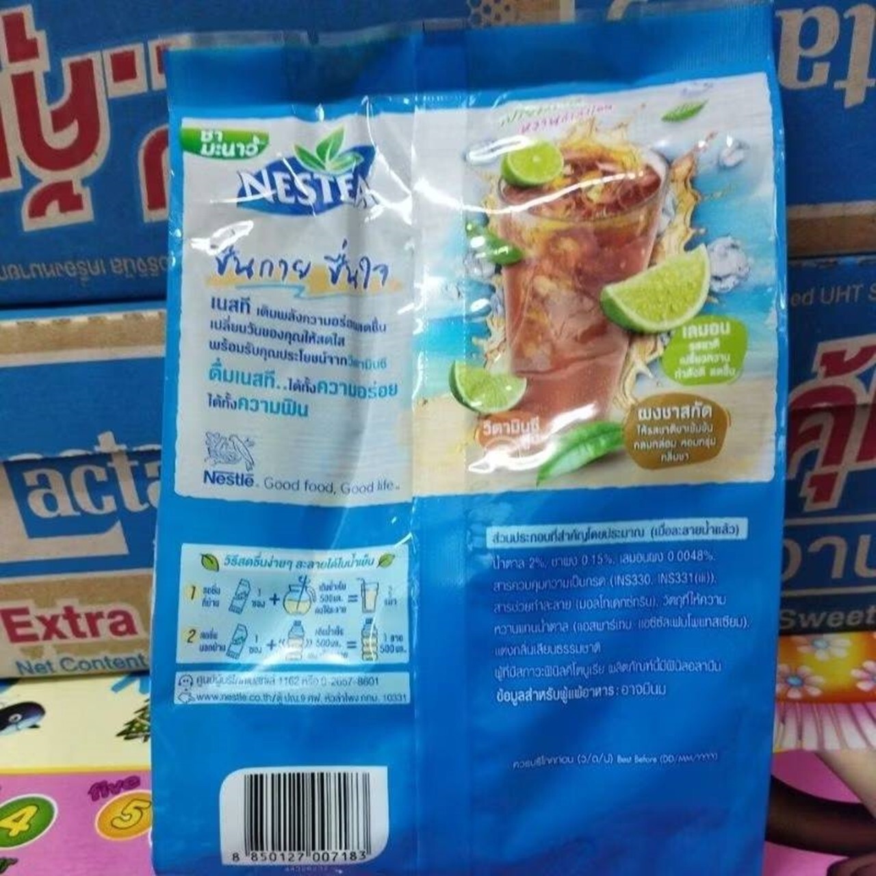 18 Sticks NESTEA Lemon Tea Vitamin C Hot Iced Tea Sweet & Sour Taste Fresh Drink