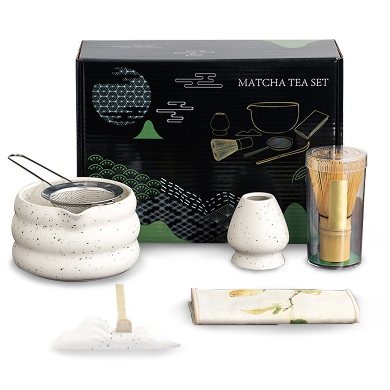 7Pcs Japanese Matcha Tea Set Whisk Tea Ceremony Kits Tea Making Tools For Gifts