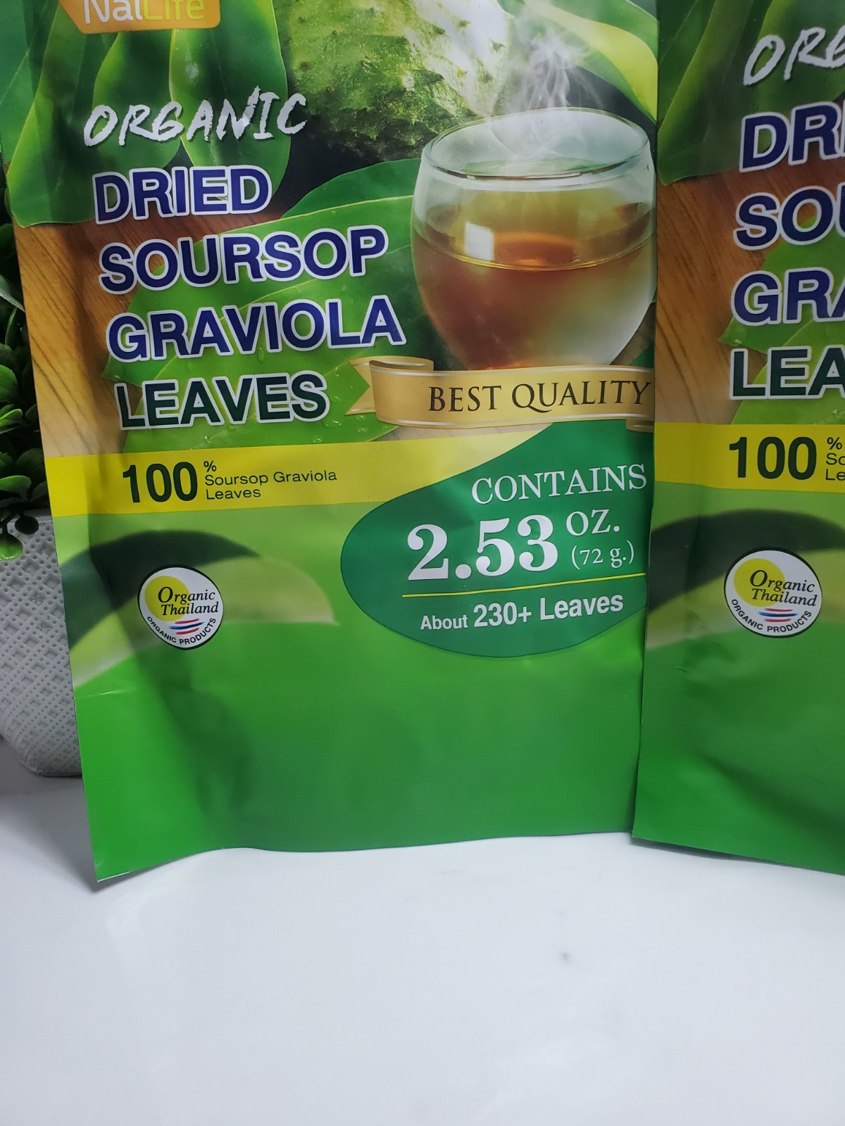 NalLife Organic Soursop Graviola Leaves for Tea 230 Leaves 🌿 Lot of 2 01/2026