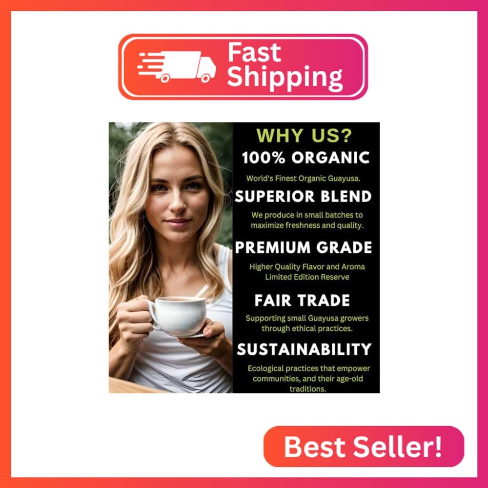 Amazonian Treasure, Organic Guayusa Tea Bags – 20 Count Box, Smooth Beverage Opt