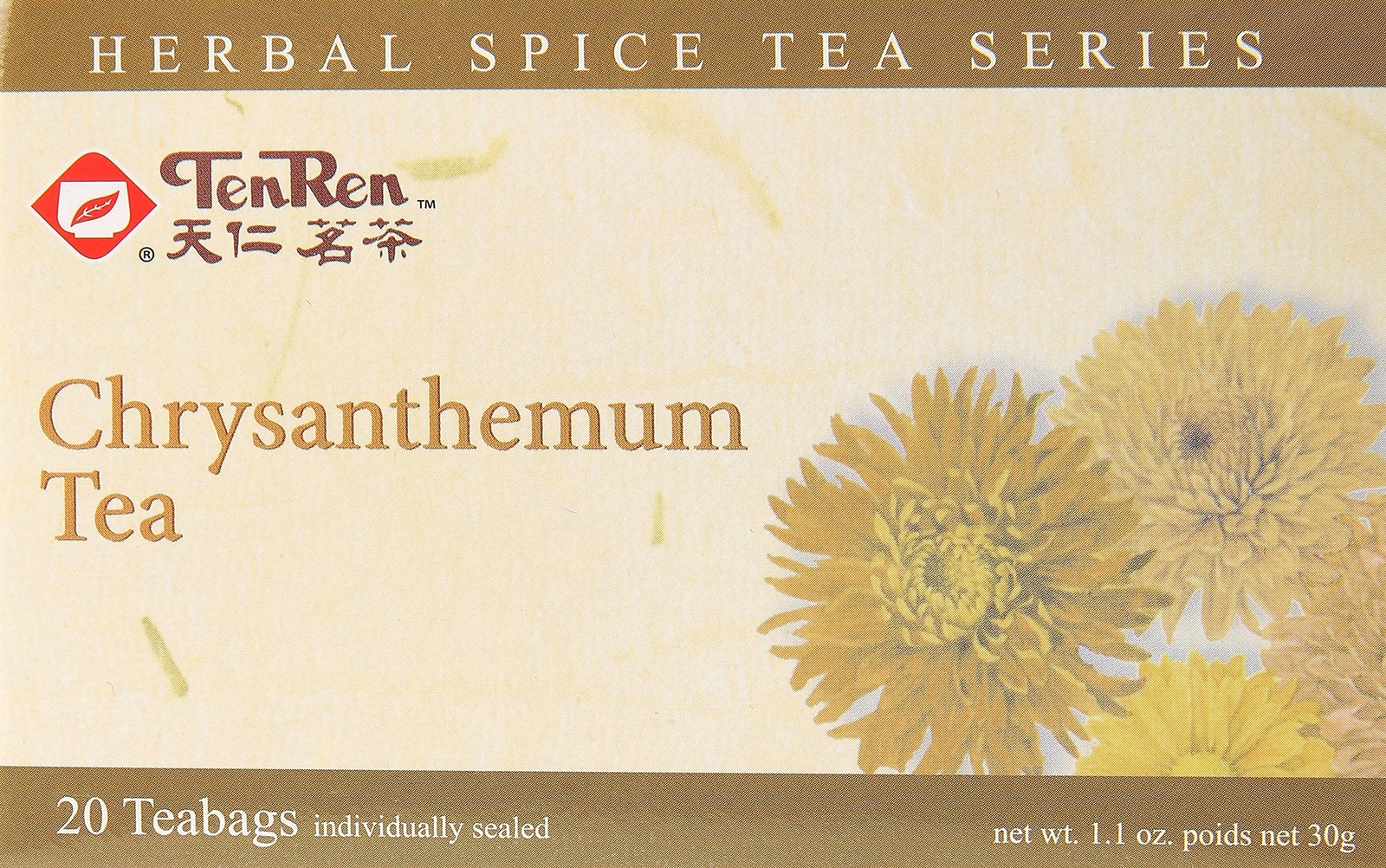 Ten Ren Chrysanthemum Tea Blend 20 Bags Naturally Sweet Herbal Black Tea