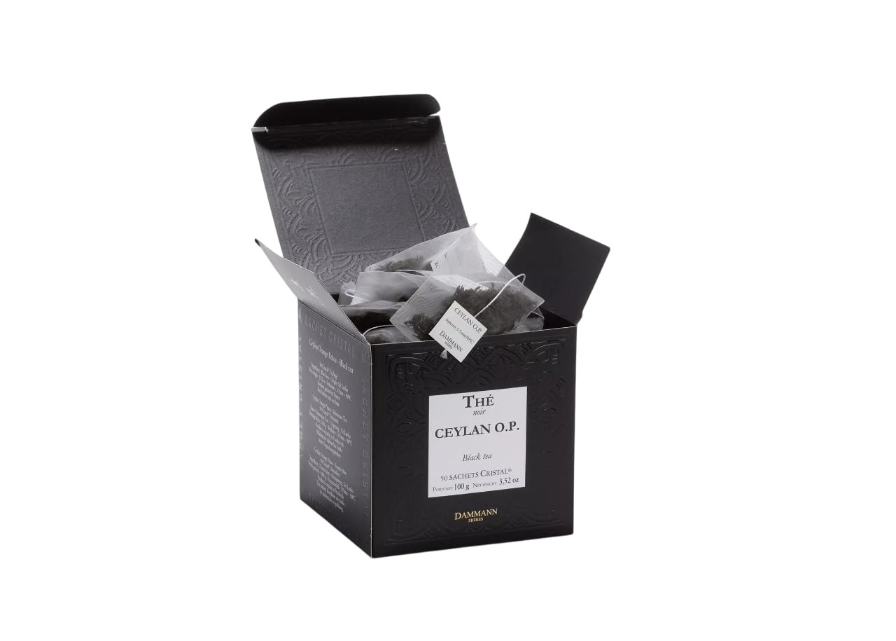 Dammann Freres Sachets, Ceylon Tea Bags, Premium Gourmet French Black Tea, 50…